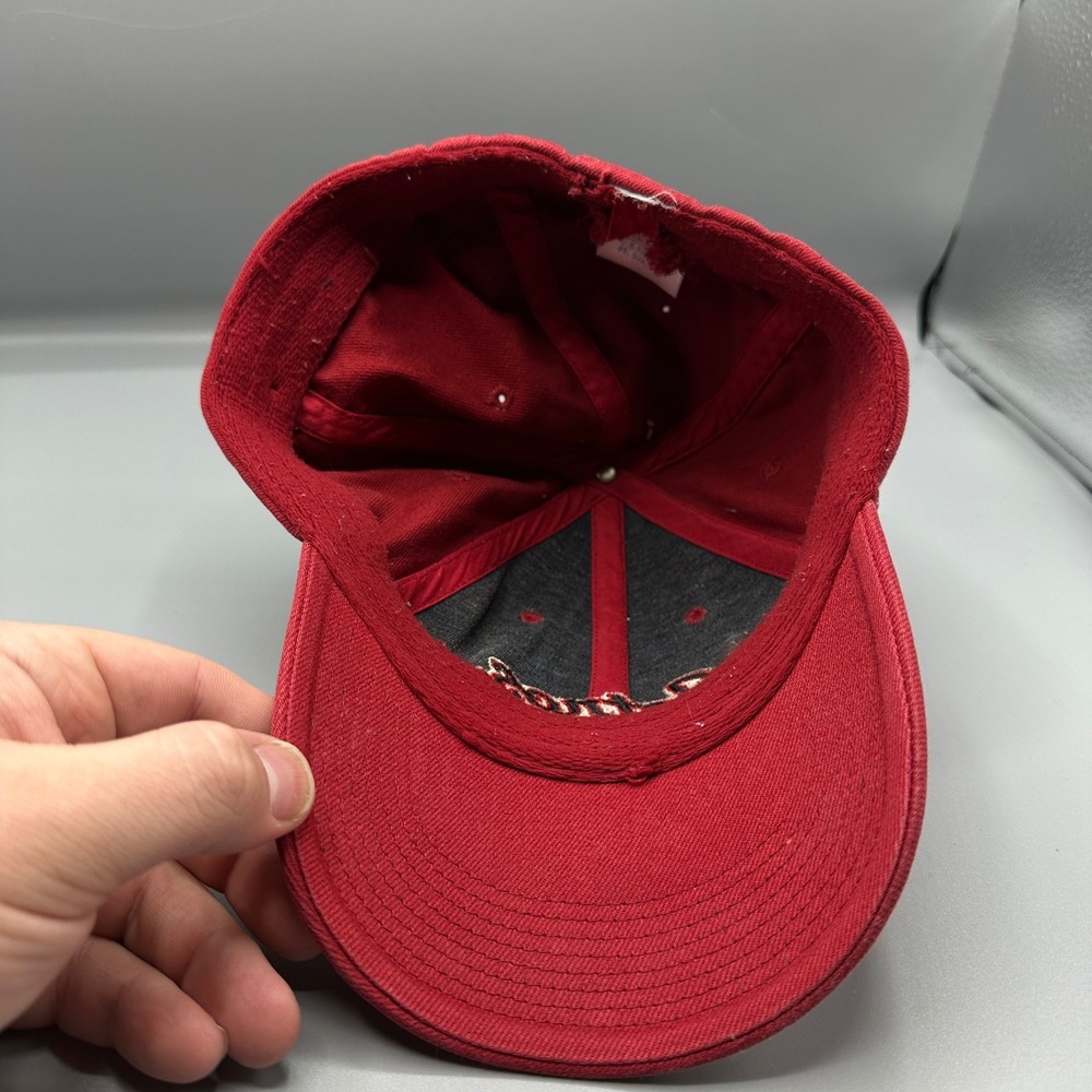 VTG Nike Houston Astros Red Baseball Cap Embroidered Script Logo HO06 Mens Hat - Picture 4 of 7